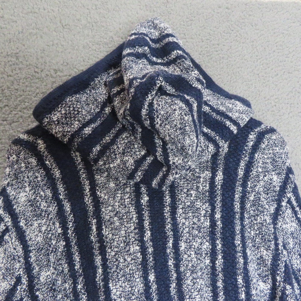 Lucky Brand Mens Baja Hooded Sweater Navy Blue White Striped Medium NEW - Picture 7 of 15